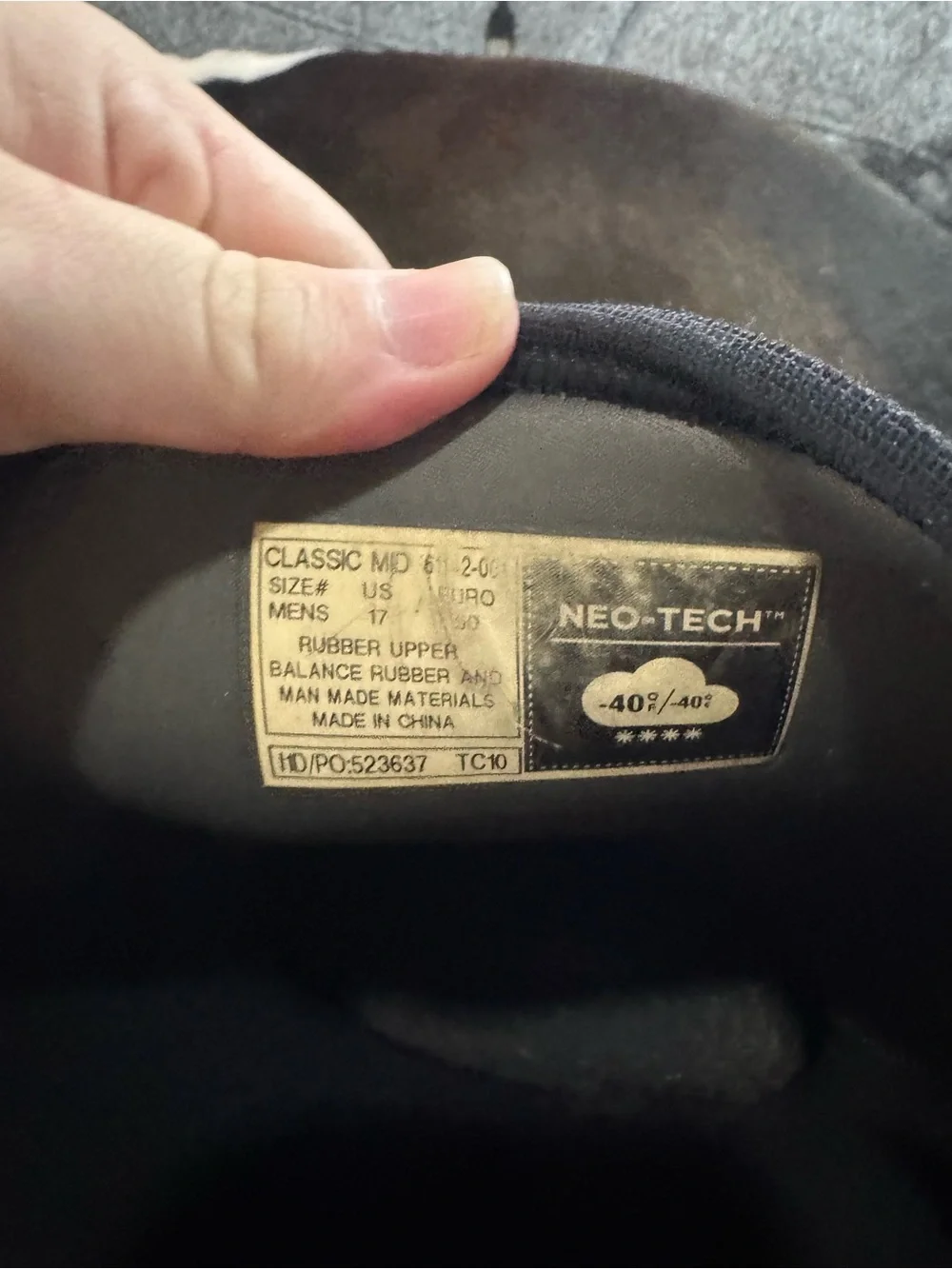Men’s Bogs Neo Tech All-Black Waterproof Neoprene Rain Boots Size 17